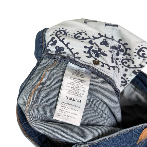 We The Free Size 29 Free People Risk Taker Mid-Rise Jeans Be Bold Dark Wash - Picture 8 of 10